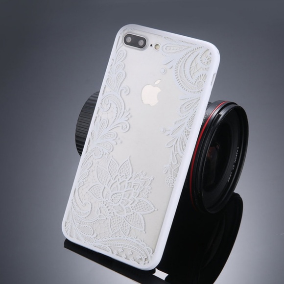 NEW iPhone X/XS/7/8/Plus Lace Flower Case - Picture 2 of 5